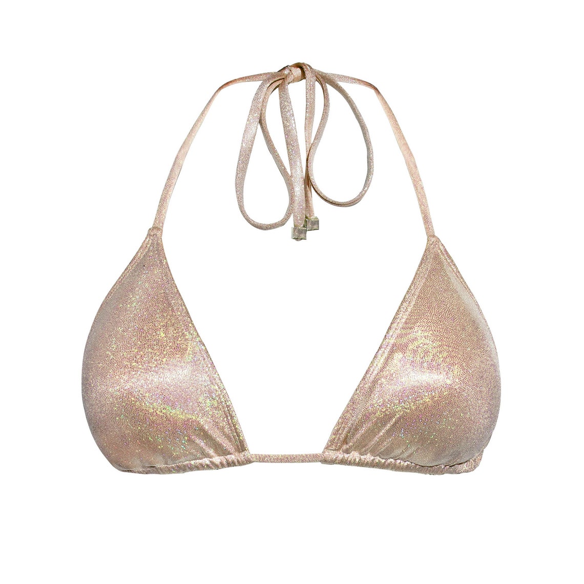 Gold Glitter Metallic Triangle Bikini Top - Etsy