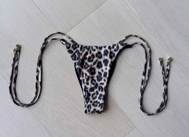 Cheetah Thong Bikini Bottom | Etsy