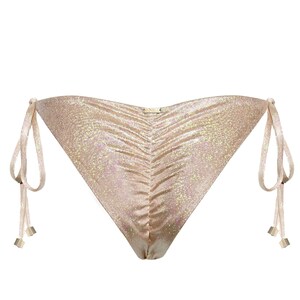 Gold Glitter Metallic Scrunch Bikini Bottom - Etsy
