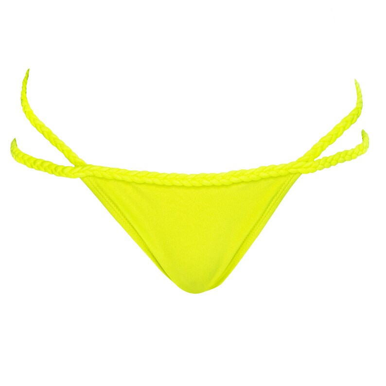 Neon Yellow Thong Bikini Bottom | Etsy
