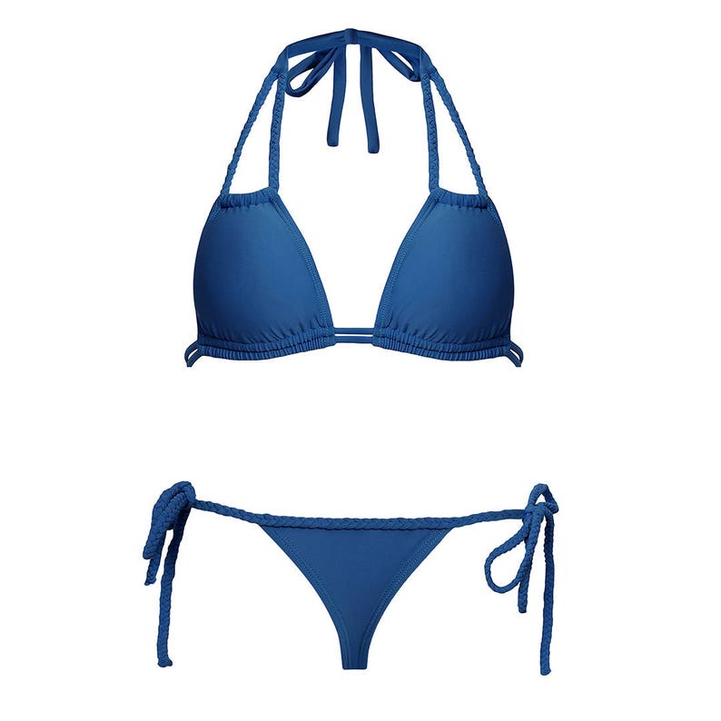 Sapphire Blue Braided Bikini Top | Etsy
