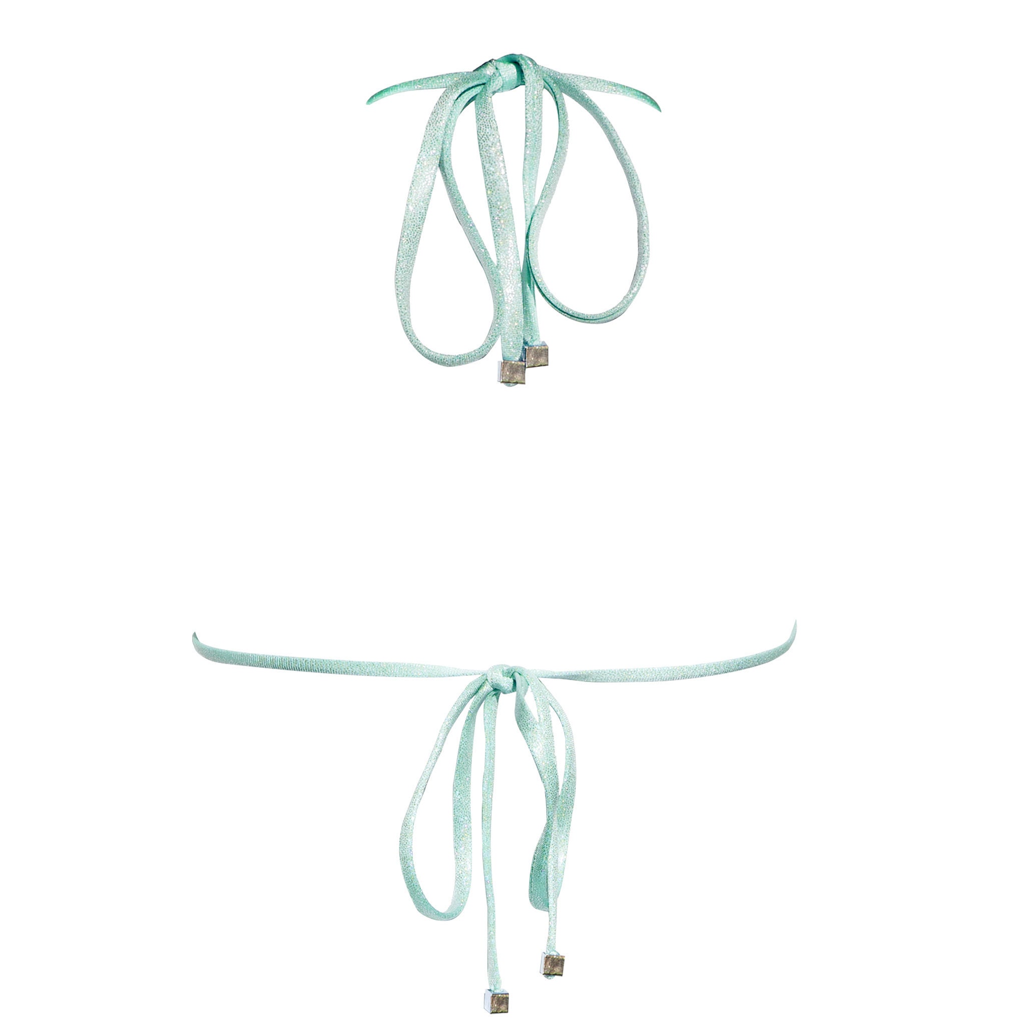 MINT TRIANGLE BIKINI TOP main image 1