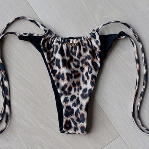 Cheetah Thong Bikini Bottom - Etsy