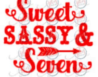 Download Sweet sassy seven | Etsy