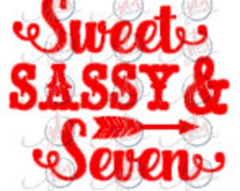 Download Sweet sassy seven | Etsy