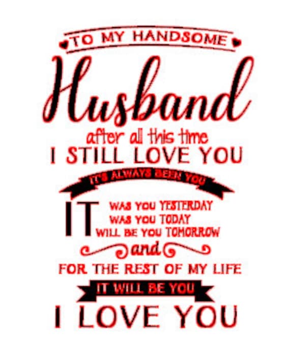 To My Handsome Husband SVG | Etsy