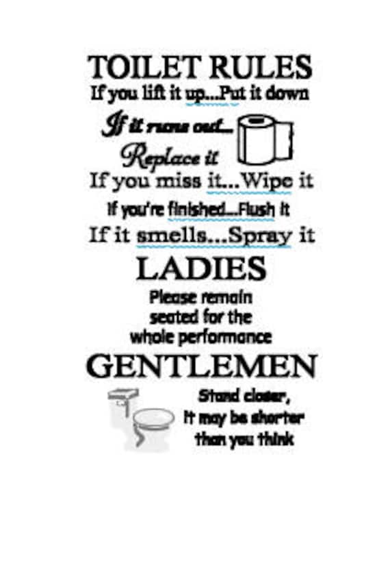 Download Toilet Rules SVG | Etsy