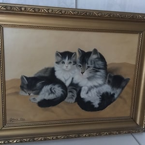 Oil painting after Henriette Ronner