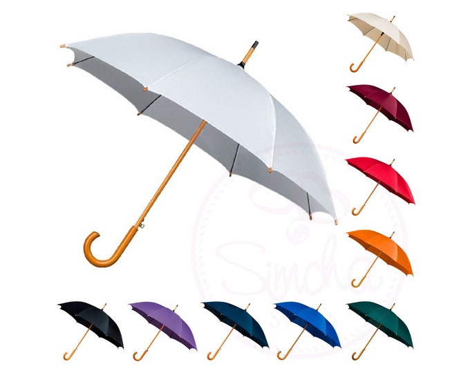 Wedding Umbrella With Wooden Handle Umbrella Wedding Etsy