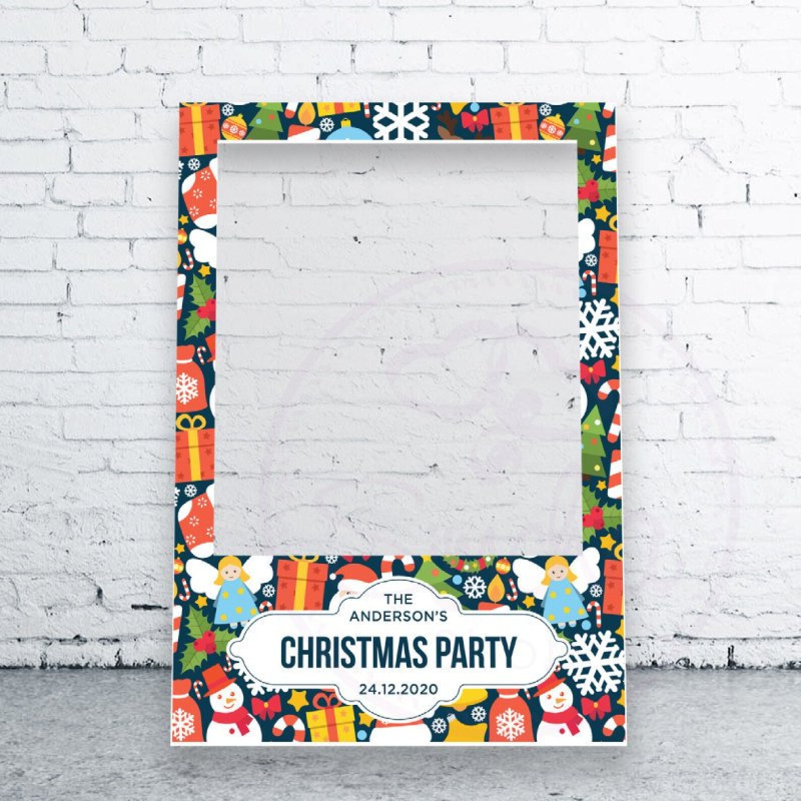 Selfie Frame Christmas Photo Booth Christmas Party Etsy