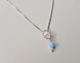 Felicia - Larimar and Rose Quartz Necklace