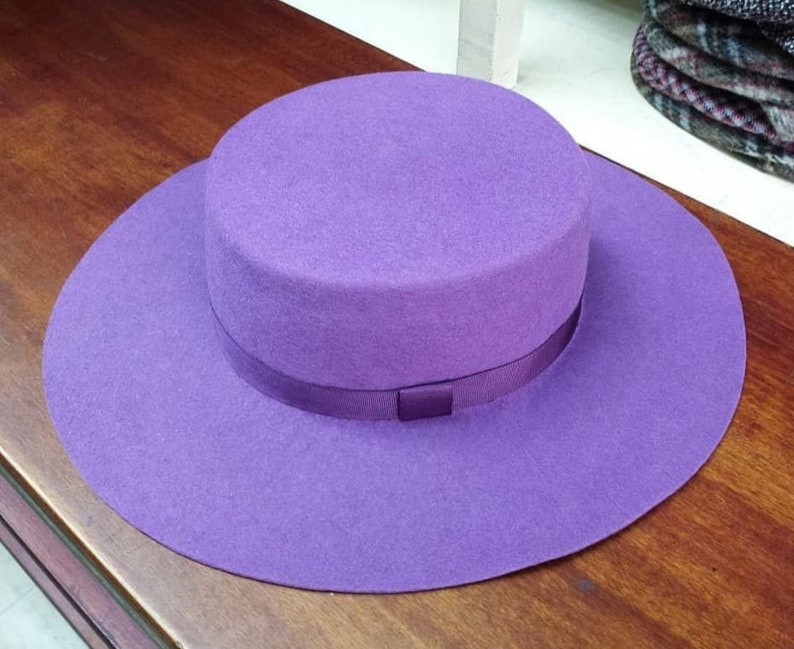 Bolero Bolero hat Handmade hat Felt hat Purple bolero image 0
