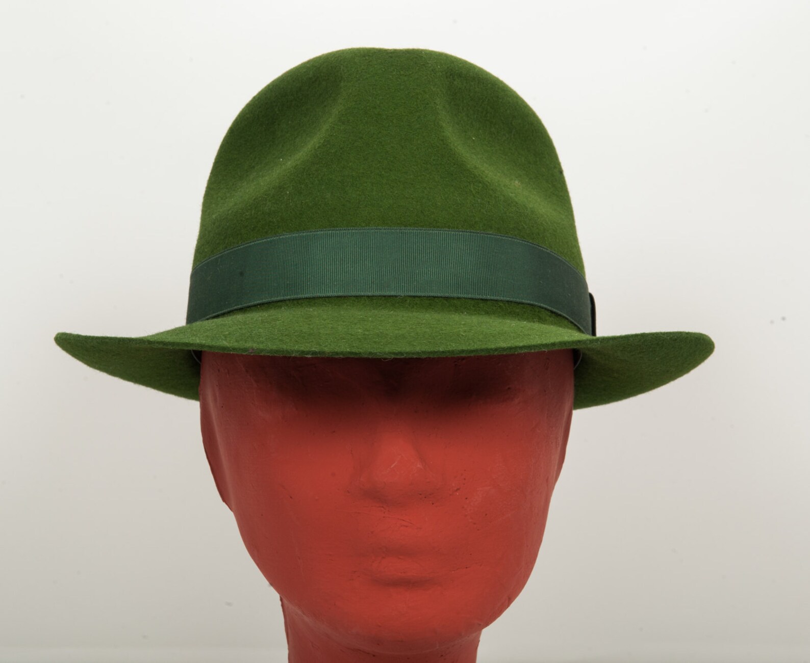 Cypress green Felt Fedora Classic hat Green Fedora Etsy