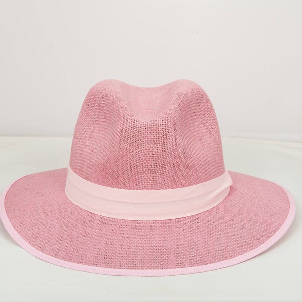 Straw hats,pink hat,lillac hats,fedora,straw fedora,pink fedora,gift for her,gift for women,summer hats,sun hats,egst