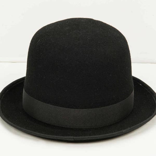 Bowler Hat, Black Fur, Felt Bowler, Hat For Men, Mens Formal Hats, Classic hat, Vintage hats, Chaplin hat, Handmade hat