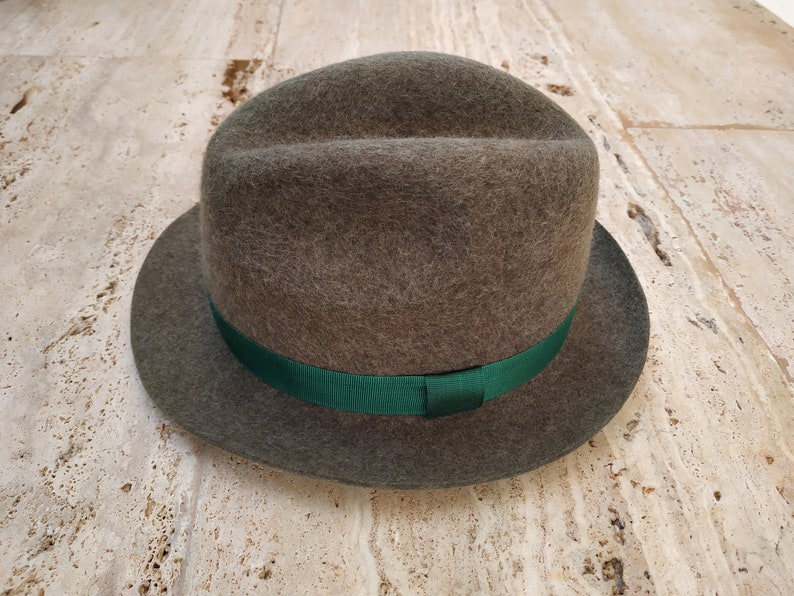 Trilby Hat,fedora Hat,wool Hat,light Green Hat,mens Hats,womans Hats