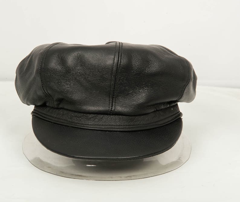 Newsboy leather capgift for himgift for herpersonalised image 0