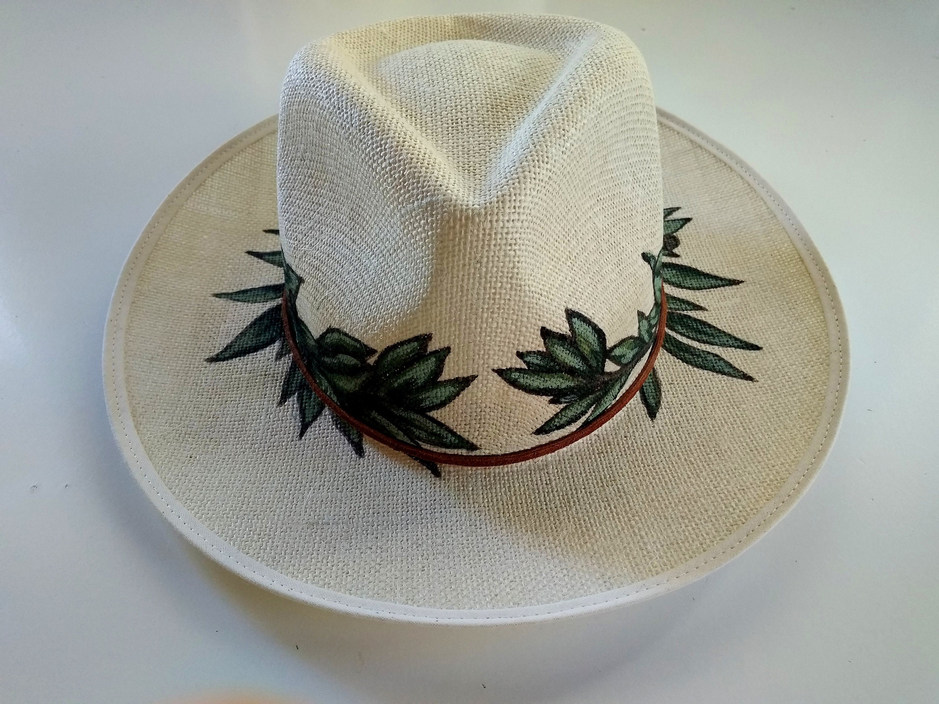 Olive Leavesstraw Hatfedora 