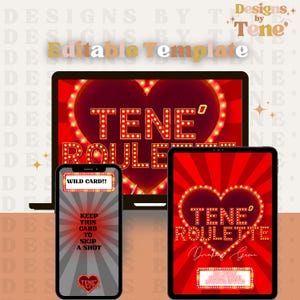 Roulette Card Game | Canva Edit | Fully Editable | Drinking Card Game