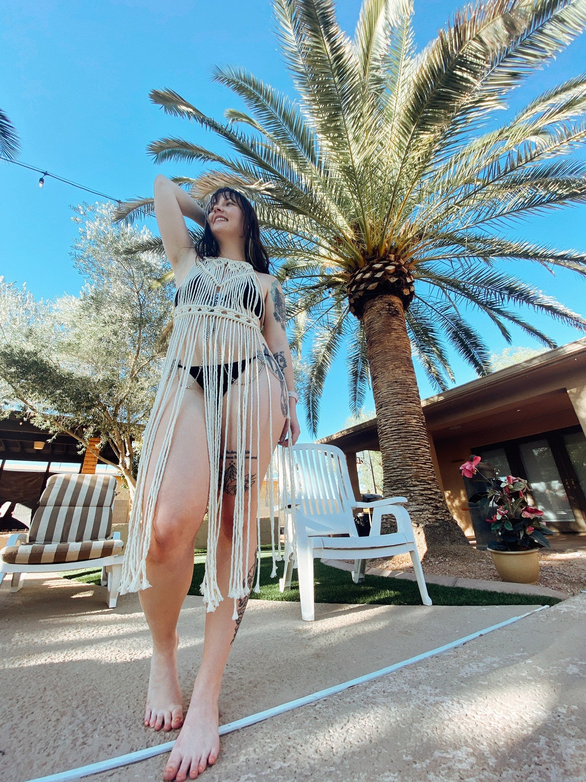 Macrame Dress Macrame Swimsuit Coverup Sexy Beachwear Etsy UK