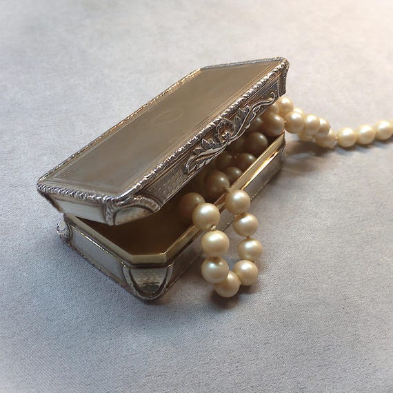 Antique William IV Solid Silver Gilt Lined Snuff … - image 6