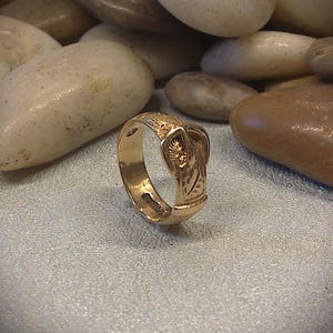 Anillo vintage con hebilla de oro macizo - Alianza de boda - Anillo de compromiso - Muestra de amor