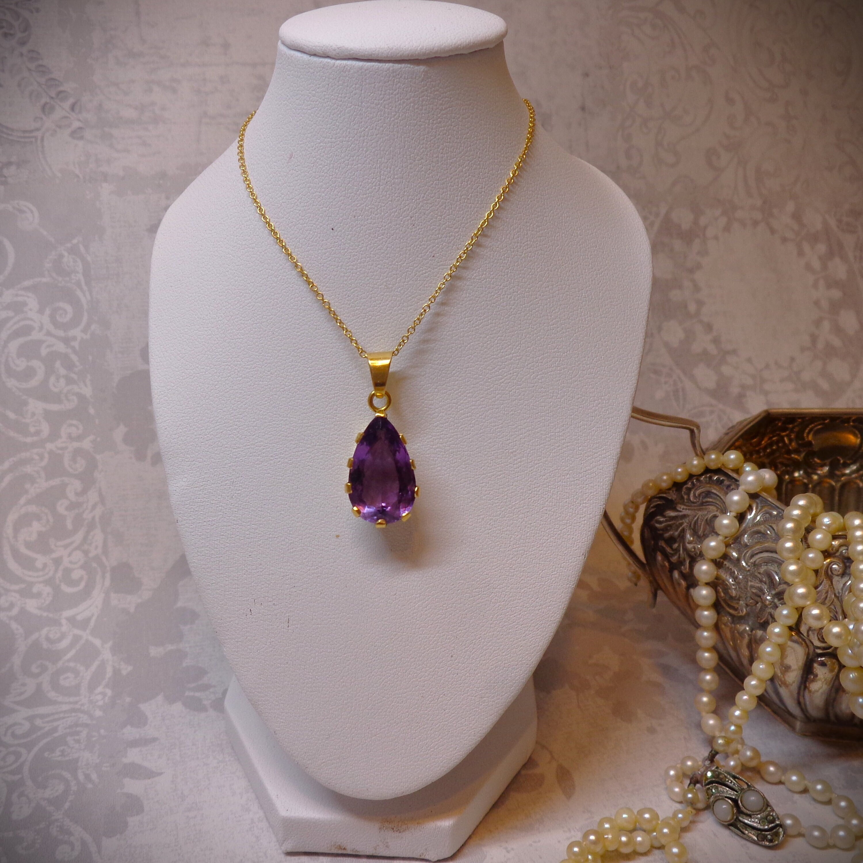 Amethyst gold chain online