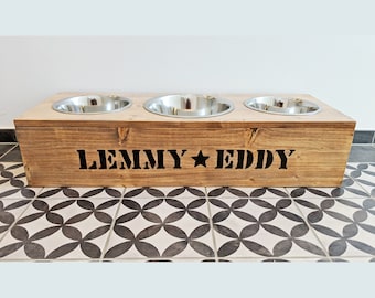 Multi feeding station for smaller, larger and very large four-legged friends *Elegant in wood*