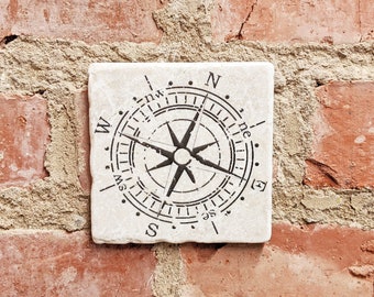 KOMPASS Vintage Tile Retro Tile Coaster