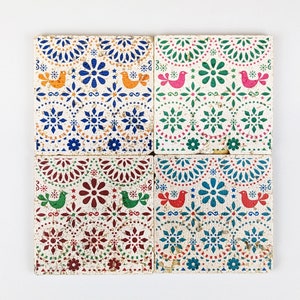 CANCUN Charming set of 4 vintage tiles / coasters / retro tiles image 4