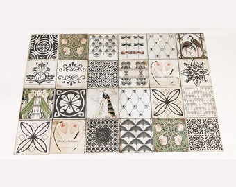 TOULOUSE Set of 24 beautiful vintage tiles / coasters / retro tiles *15 x 15 cm