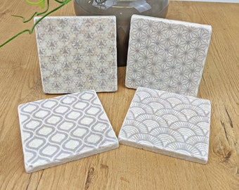 NIZZA Set of 4 magical tiles / coasters WALL DECORATION