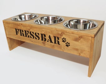 Multi feeding station for smaller, larger and very large four-legged friends *Elegant in wood*