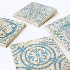 PORTO Magical set of 4 vintage tiles / coasters / retro tiles