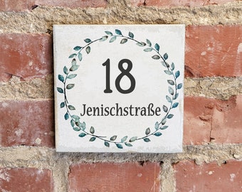 VINTAGE TILE 15 x 15 cm house number+street name or individual print