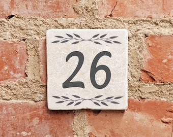 Azulejo vintage con número/nombre de casa o letras individuales