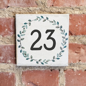 VINTAGE TILE 15 x 15 cm house number+street name or individual print