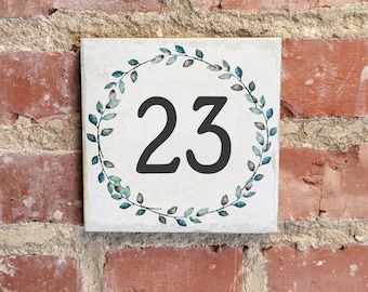 VINTAGE TILE 15 x 15 cm house number+street name or individual print