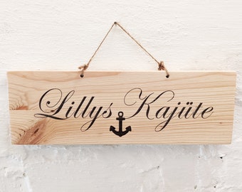 Sign CABIN personalized with name