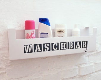 Nice showers with the "WaschBar" for shampoo & Co. / bathroom shelf