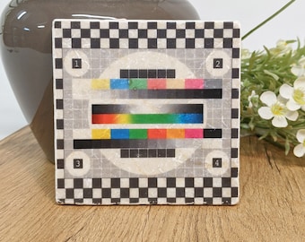 TEST PATTERN Vintage Tile / Coaster / Retro Pattern