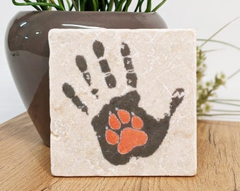 Dog's Paw / Cat's Paw Vintage Tile / Coaster / Decoration for Cat and Dog Friends ANIMAL LOVE