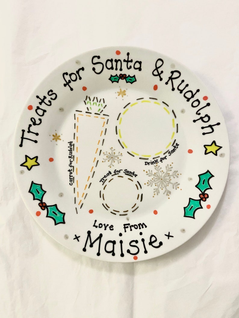 Personalised Christmas Eve Plate Santa Plate Father Etsy UK