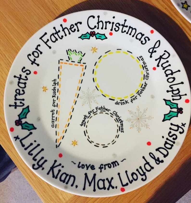 Personalised Christmas Eve Plate Santa Plate Father Etsy UK
