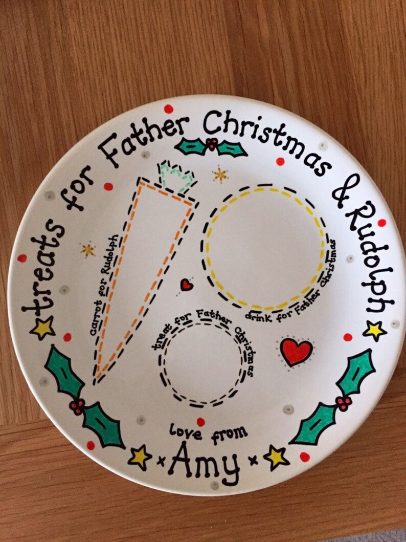 Personalised Christmas Eve Plate Santa Plate Father Etsy UK