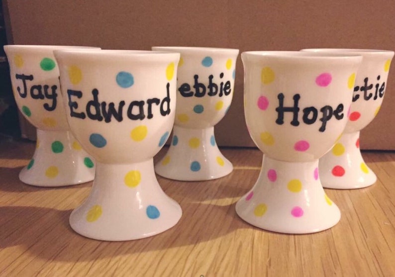 Personalised Egg Cups Easter Egg Cup for Kids Grandparents - Etsy UK