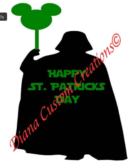 Download Free Disney Darth Vador Star Wars Darth Vader Svg St Patricks Etsy SVG Cut Files