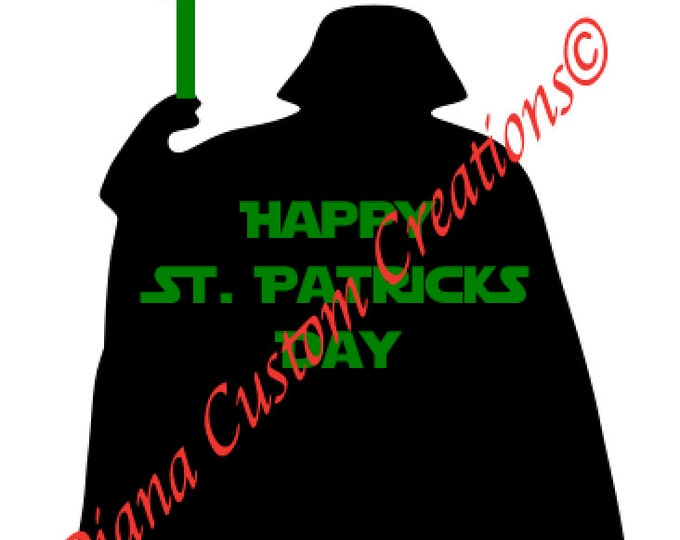 Disney, Darth Vador, Star Wars, Darth Vader SVG, St Patricks Day, Happy St. Patricks Day, SVG, DXF, Jpg, Cricut, Silhouette, Printable