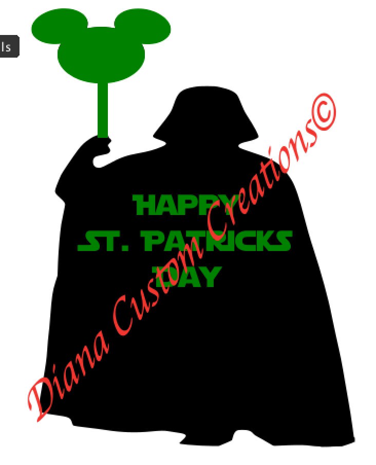 Disney Darth Vador Star Wars Darth Vader Svg St Patricks Day Happy St Patricks Day Svg Dxf Jpg Cricut Silhouette Printable