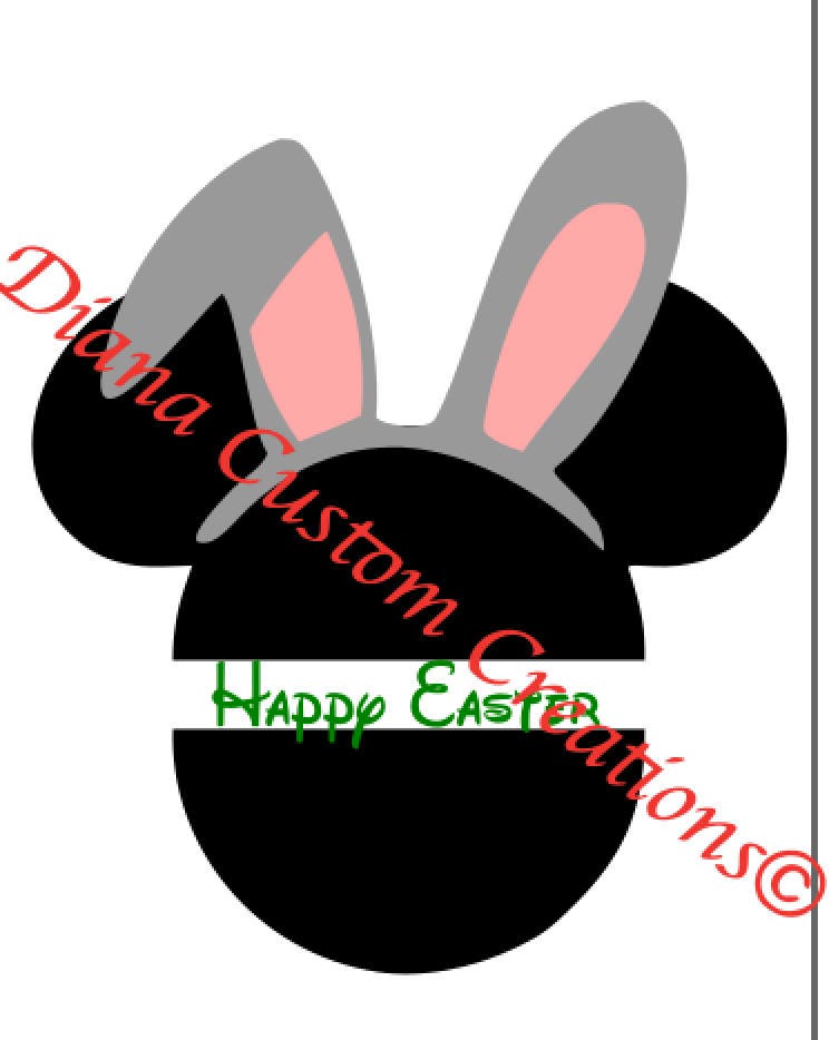 Download Easter Mickey head Bunny Ears SVG Cricut Silhouette